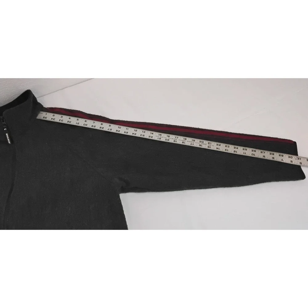 Woolrich Men's Voyager Jacket Large Stripe Grey/Red Full Zip NWT #Z5767